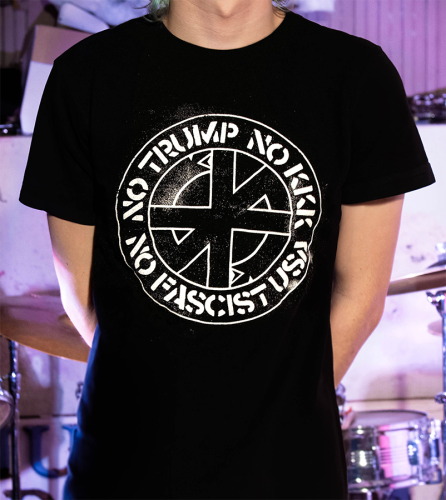 Crass Logo X No Trump, No KKK, No Fascist USA T-Shirt