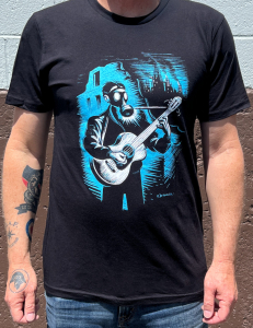Troubadour with Blue/Gas Mask T-Shirt