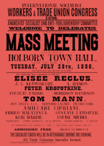 Poster - Mass Meeting Holborn Town Hall