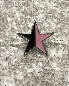 Black and Pink Star Enamel Pin